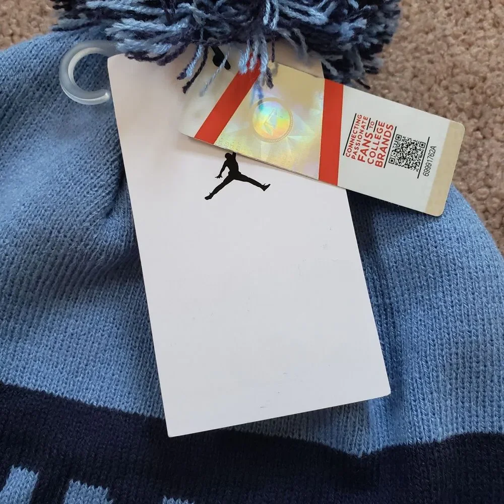 Jordan North Carolina Tar Heels Adult Valor Blue GameDay Knit Pom Beanie Hat